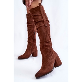 PL4 Suede Over The Knee Boots La.Fi 270065FX-SU Brown 2