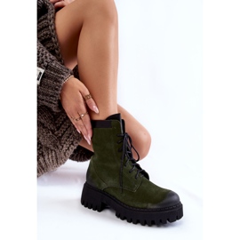 PL5 Classic Green Suede Warm Boots Caima 1