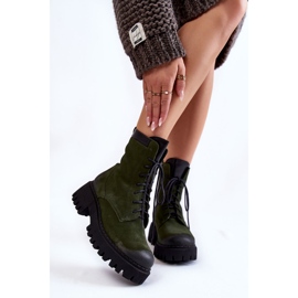 PL5 Classic Green Suede Warm Boots Caima 2