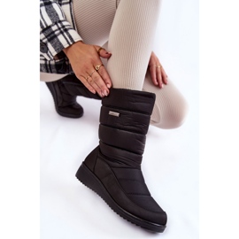 Black Warm Wedge Snow Boots Calena 1