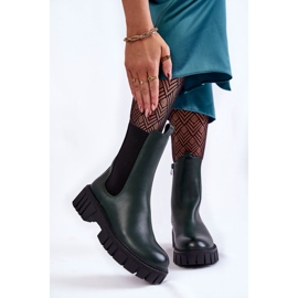 Sergio Leone Leather Women's Boots On The Green Bente Platform 1