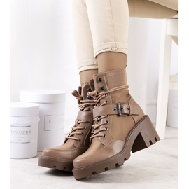 PA1 Brown Messina high-heeled shoes beige 1