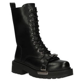 Filippo women's black boots women's fur insulated 1