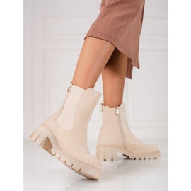 W. Potocki Beige women's Chelsea boots from Potocki 1