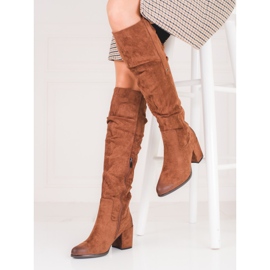 Suede women's Shelovet brown boots 1