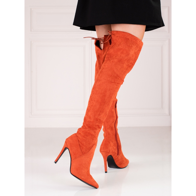 Small Swan Women's musketeers on a Shelovet heel orange 1