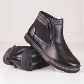 High men's boots with a Shelovet zipper black 1