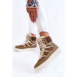 PL4 Women's Snow Boots La.Fi 280072KH-QN Brown-Green 2