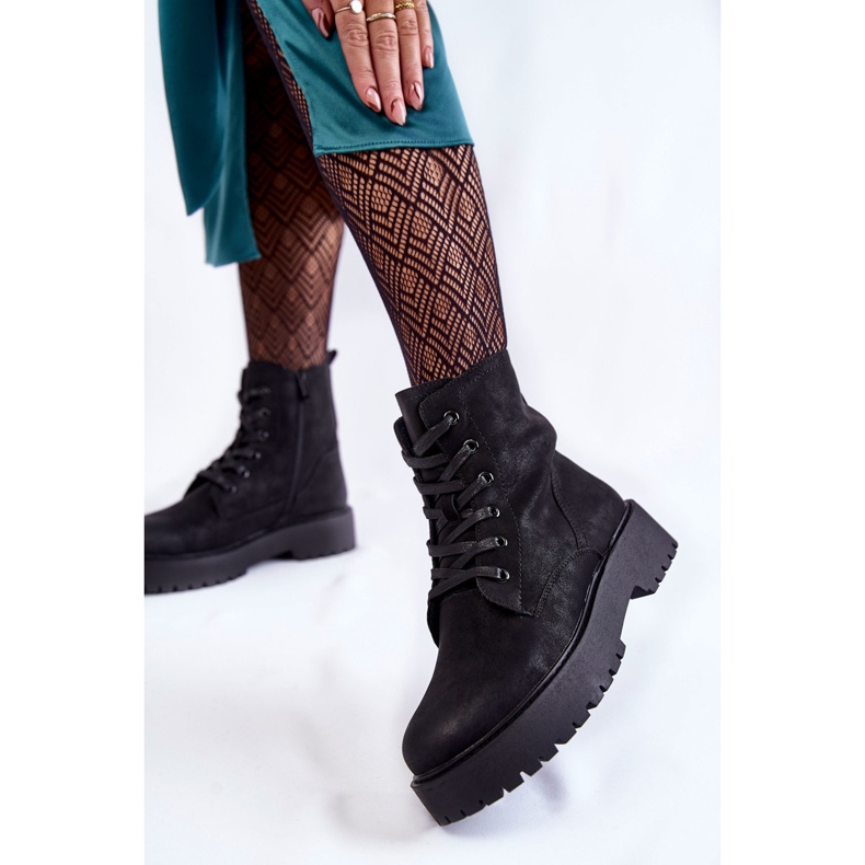 Sergio Leone Women's Platform Boots Black Randi 2