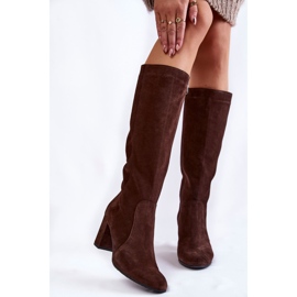 Women's Suede Boots Laura Messi 1415 Brown 1 Women's Suede Boots Laura Messi 1415 Brown 1