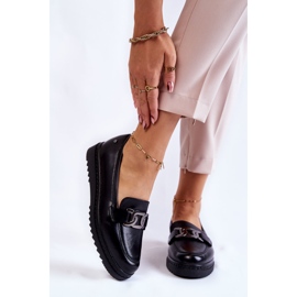 Vinceza Leather Loafers On The Black Abisso Platform 1