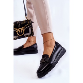 Vinceza Leather Loafers On The Black Abisso Platform 2
