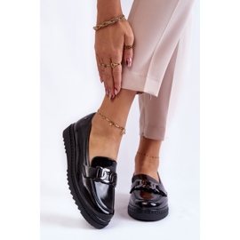 Vinceza Lacquered Moccasins On The Black Abisso Platform 1