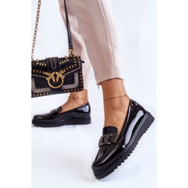 Vinceza Lacquered Moccasins On The Black Abisso Platform 2