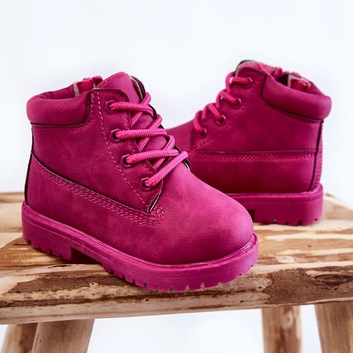 Children's Trappers Boots With Zippers Fuchsia Dexter pink 2