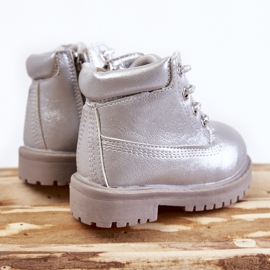 FR1 Children's Trappers Boots with a zipper Silver Dexter 4