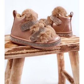 Children's Leather Warm Snow Boots Golden Leela 2