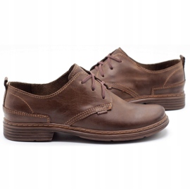 Polbut Men's leather shoes 191k brown 1