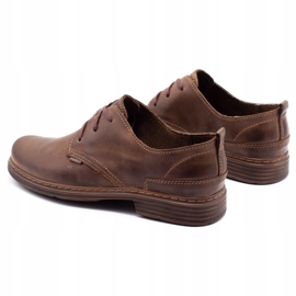 Polbut Men's leather shoes 191k brown 2