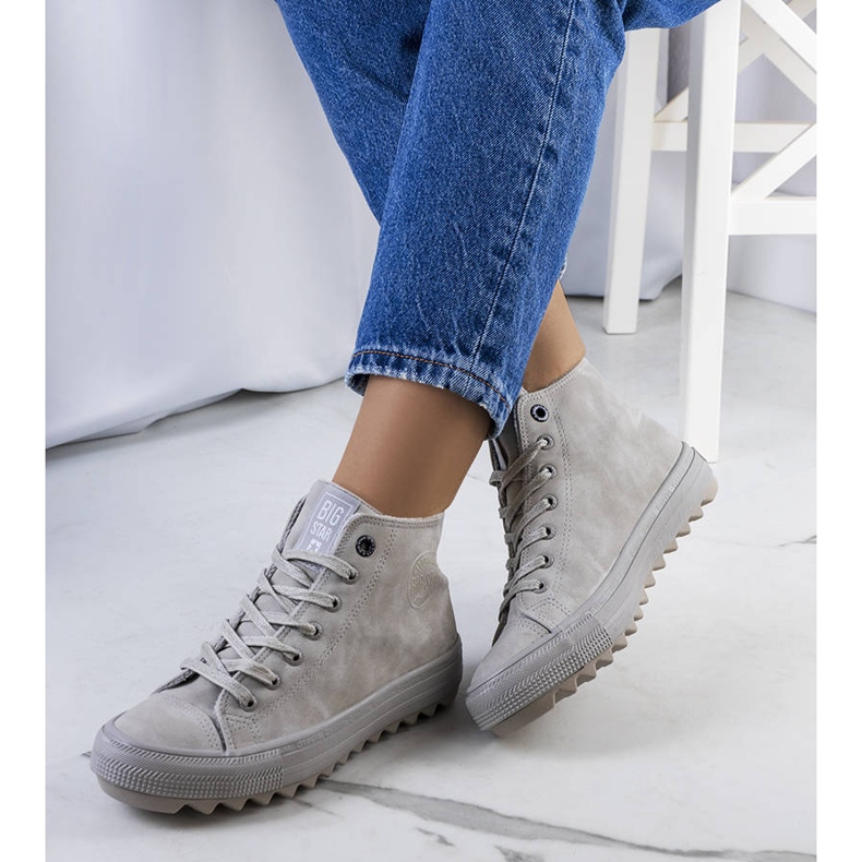 Gray insulated sneakers Big Star GG274070 grey 1