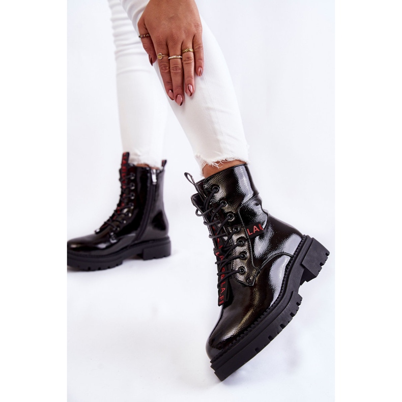 Lacquered Warm Boots La.Fi 250054B-LA Black 2