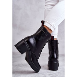 Vinceza Women's warm boots on high heels Black Grethe 3