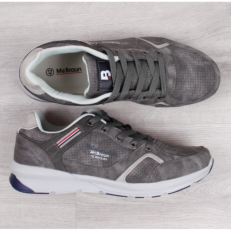 Gray McBraun casual men's sports shoes grey 1