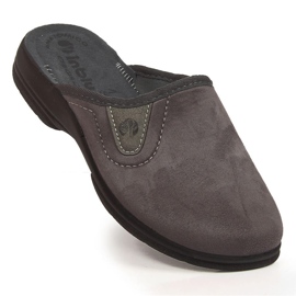 Comfortable gray Inblu men's home slippers grey 1