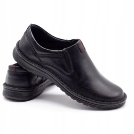 Joker Black men's leather loafers 382 3