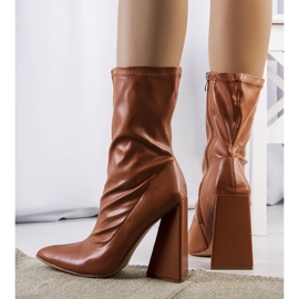 BM Brown high-heeled boots from Denisa 1