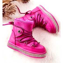 FR1 Children's Snow Boots With Cubic Zirconia Wellma Fuchsia pink 1