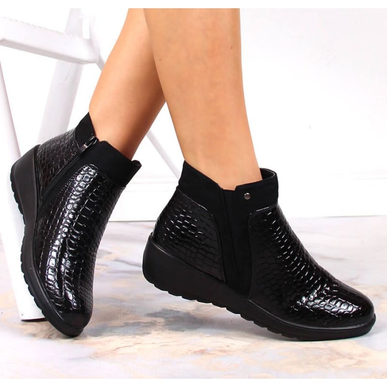 Wedge boots, insulated crochet T.Sokolski W SCA176A black 1 Wedge boots, insulated crochet T.Sokolski W SCA176A black 1