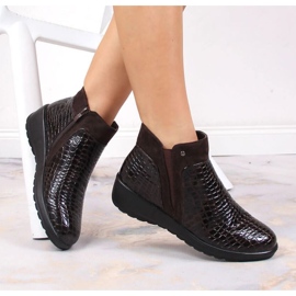 Ankle boots with insulated crochet T.Sokolski W SCA176B brown 1