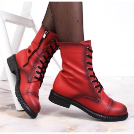 Lace-up boots with a zipper insulated T.Sokolski W SCA178B red 1
