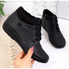 Insulated leather boots Helios W H521A black 1