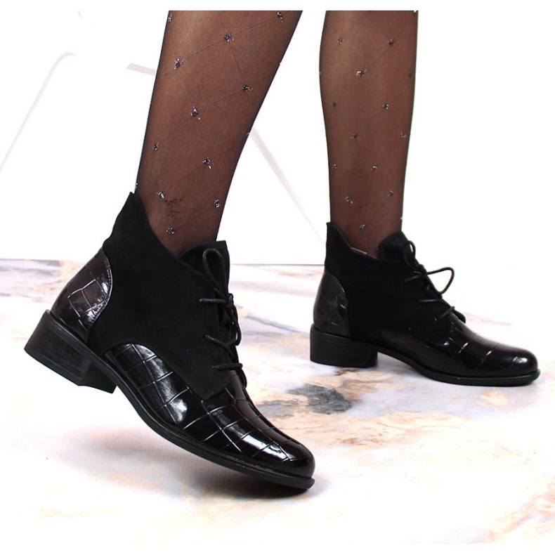 Lace-up boots Jezzi W JEZ299C black 2