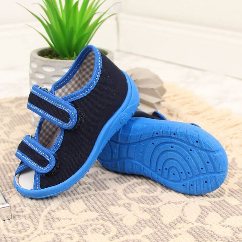 Nazo Jr. TEX4C home sandals slippers blue 2