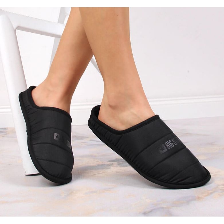 Big Star INT1773B Insulated Slip-On Slippers black 1