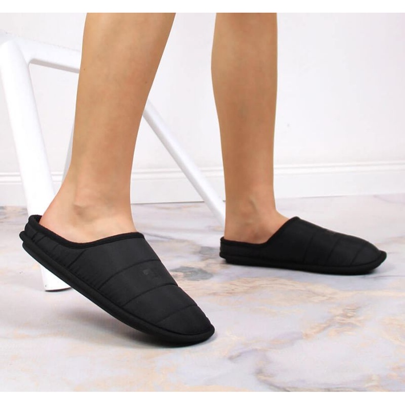 Big Star INT1773B Insulated Slip-On Slippers black 2