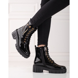 Goodin Fashionable trappers with decorative zippers black 2