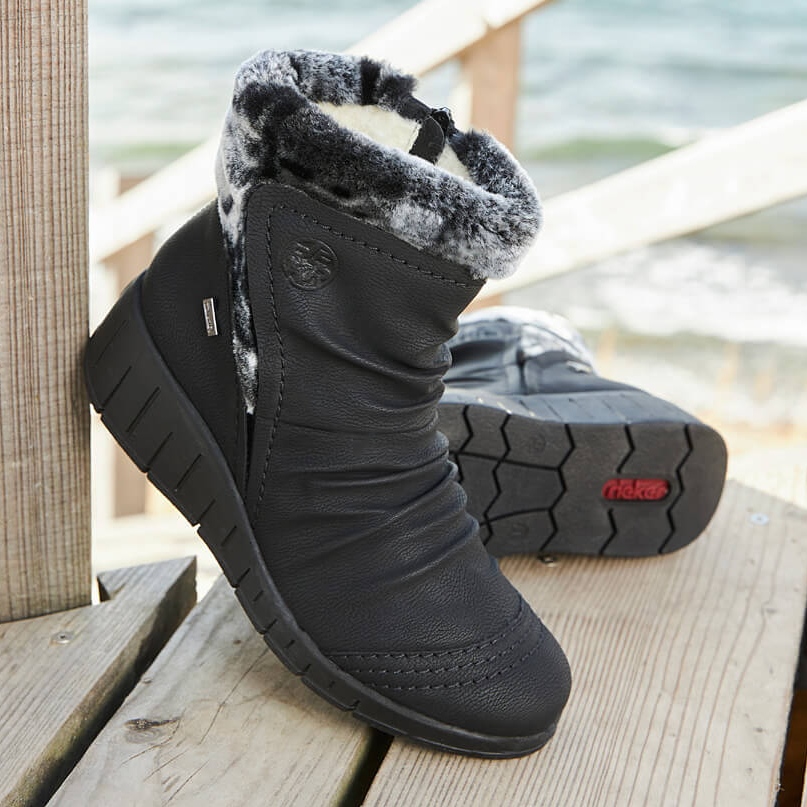 Rieker Y1361-00 waterproof winter boots for white KeeShoes