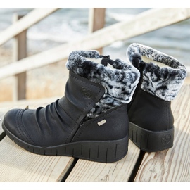 Black Rieker Y1361-00 waterproof winter boots for women white 1 Black Rieker Y1361-00 waterproof winter boots for women white 1