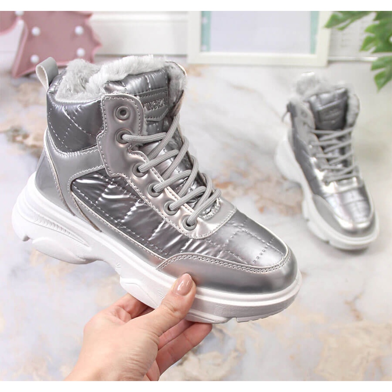 Children's silver metallic silver Vinceza sports shoes 1 Children's silver metallic silver Vinceza sports shoes 1