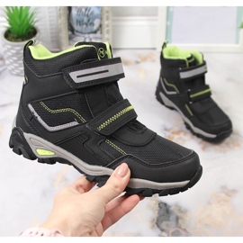 Black McKeylor Velcro shoes for boys green 1