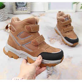 Boys winter shoes insulated with sheep wool camel News brown black multicolored 1