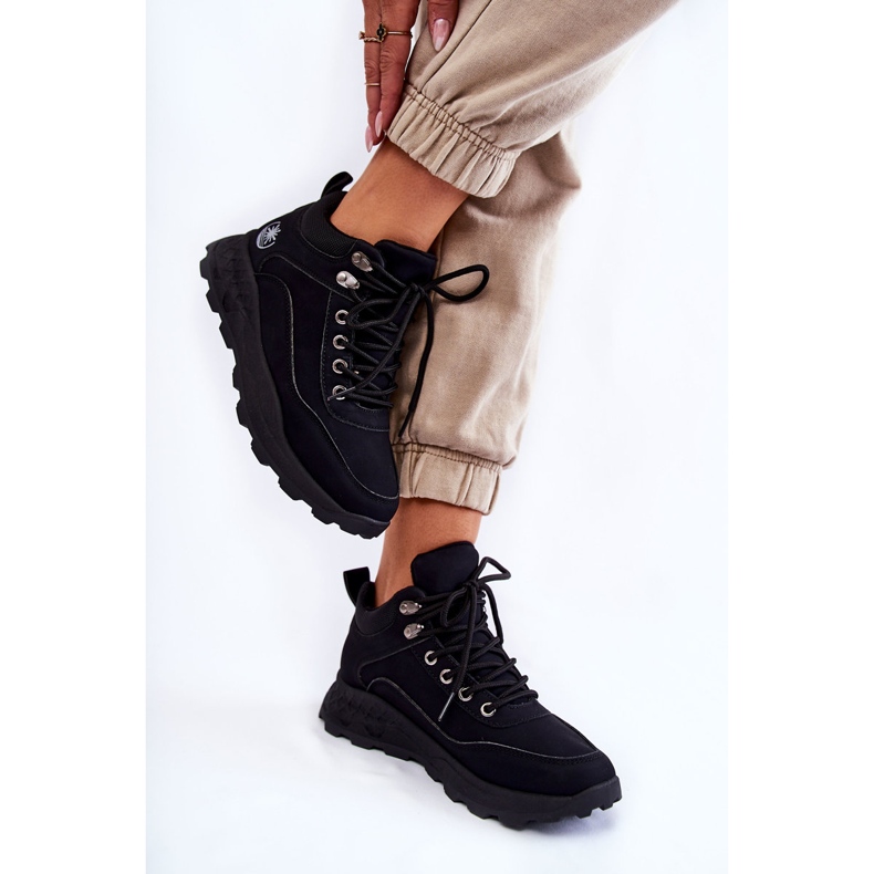 Women's Otto Black Warm Trekking Shoes Trappers 2