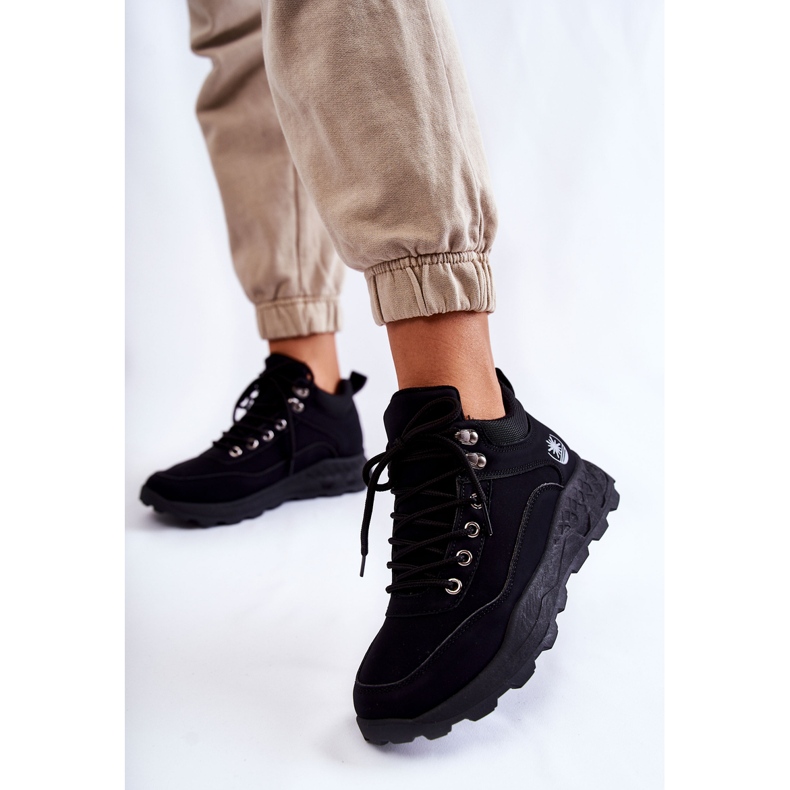 Women's Otto Black Warm Trekking Shoes Trappers 1