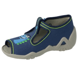 Befado children's slippers with a clasp 217P116, navy blue 2 Befado children's slippers with a clasp 217P116, navy blue 2