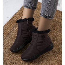 BM Reign brown quilted boots 1