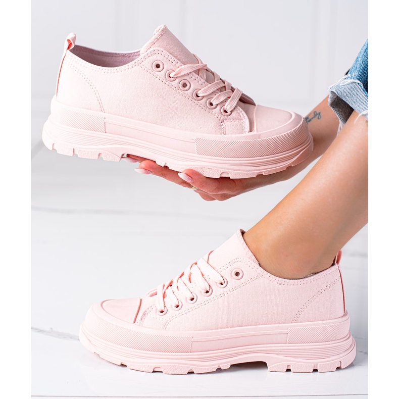 SHELOVET Sneakers On The Platform pink 1